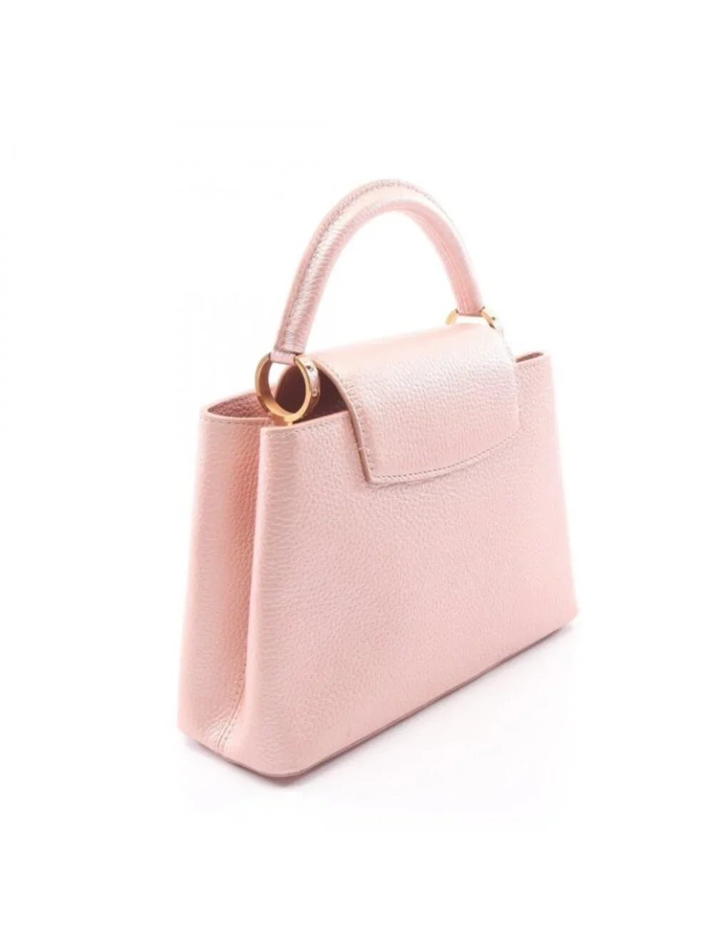 Louis Vuitton Handbag Capucines BB 2-Way Metallic Pink Leather
